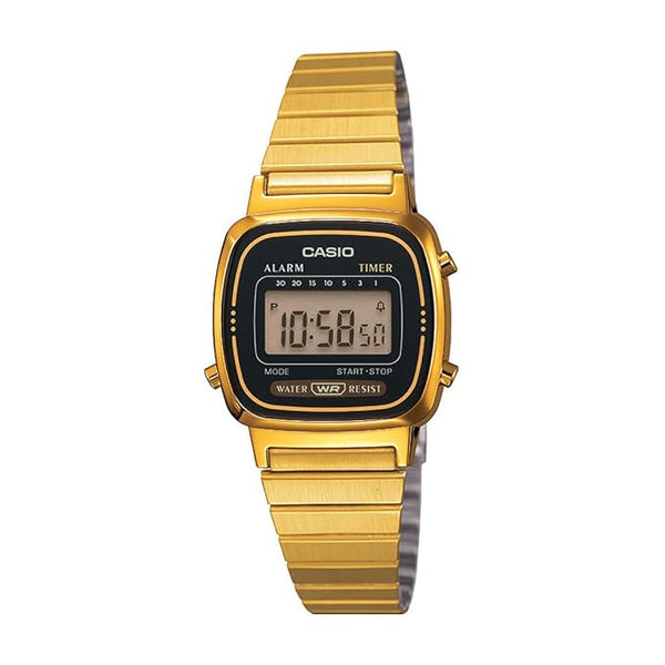 ⏳Time-limited Special⌛ Rare Vintage Casio Women Black Digital Dial Stainless Steel Band Quartz watch