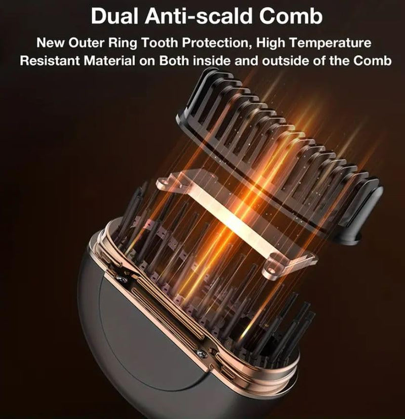 Mini Cordless Hair Straightener Brush Fast Heating with 3 Adjustable Temperature Settingsfor Daily Use, Perfect for Styling Men's Long Beards and Women's Hair, Ideal for Men,Women,Girls,Boys