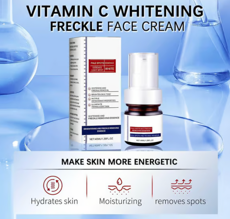 Vitamin C Whitening Freckles Face Cream Remove Melasma Dark Spots Lighten Melanin