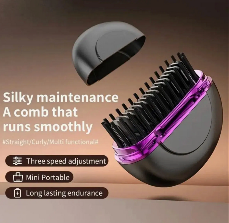Mini Cordless Hair Straightener Brush Fast Heating with 3 Adjustable Temperature Settingsfor Daily Use, Perfect for Styling Men's Long Beards and Women's Hair, Ideal for Men,Women,Girls,Boys