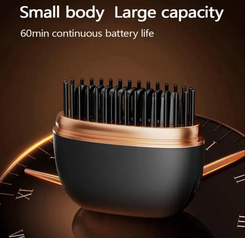 Mini Cordless Hair Straightener Brush Fast Heating with 3 Adjustable Temperature Settingsfor Daily Use, Perfect for Styling Men's Long Beards and Women's Hair, Ideal for Men,Women,Girls,Boys
