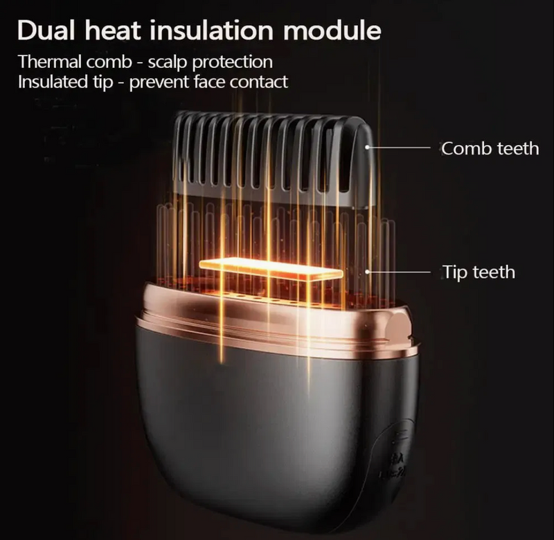 Mini Cordless Hair Straightener Brush Fast Heating with 3 Adjustable Temperature Settingsfor Daily Use, Perfect for Styling Men's Long Beards and Women's Hair, Ideal for Men,Women,Girls,Boys