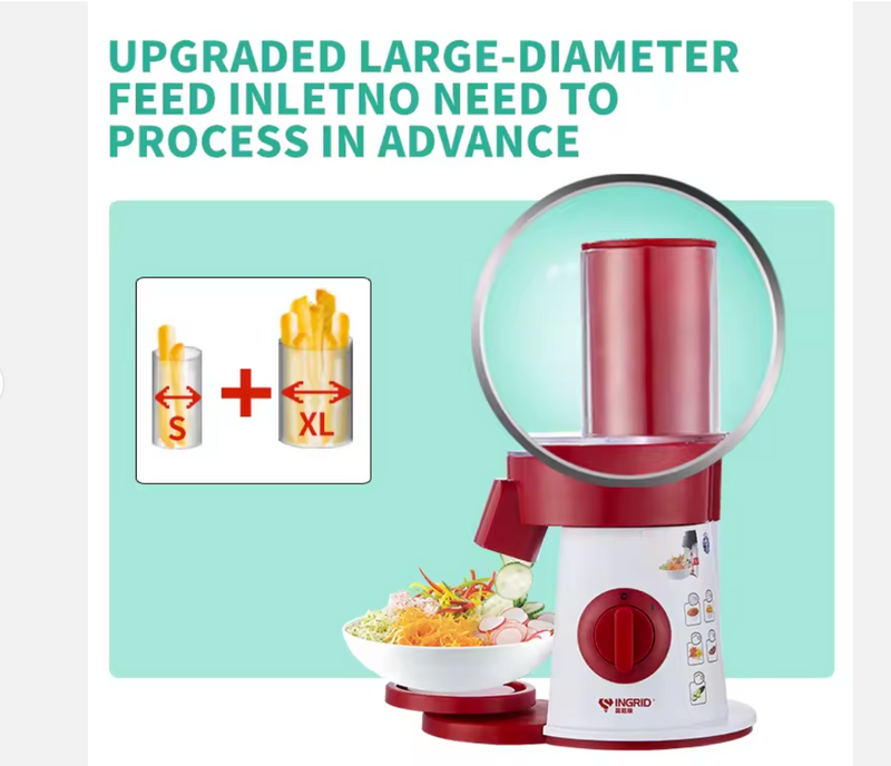 ✨HOT SALE 50% OFF ✨ Electric Spiralizer with 3 Blades – Fast, Easy Spiral Vegetable Slicer – Stainless Steel – Compact Storage – Suitable for Most Large Vegetables, Including Zucchini and Carrots