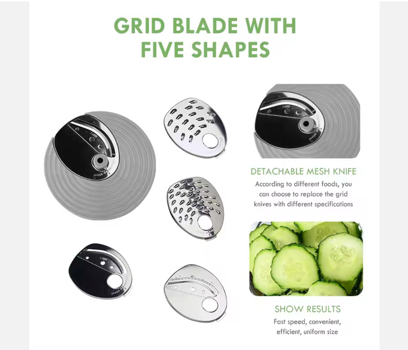 ✨HOT SALE 50% OFF ✨ Electric Spiralizer with 3 Blades – Fast, Easy Spiral Vegetable Slicer – Stainless Steel – Compact Storage – Suitable for Most Large Vegetables, Including Zucchini and Carrots