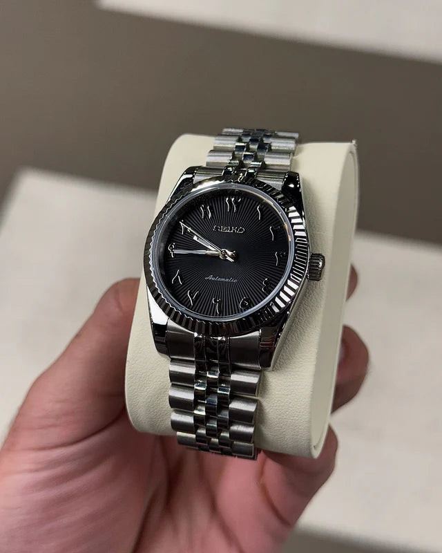 ⏳Time-limited Special⌛Galactic Galaxy Dial , Black Arabic Dial Watch with Sparkling Rhinestones